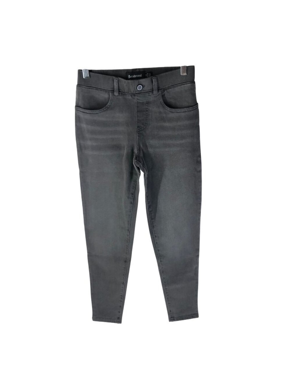 Betabrand Skinny-Leg 4-Pocket Betabrand Yoga Denim Gray Jeans Size XS Petite